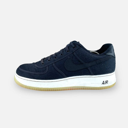 Tweedehands Nike Air Force 1 Low Retro QS CNVS 'Black' - Maat 44 1