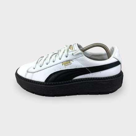Tweedehands Puma Basket Platform Trace Leather - Maat 38.5 1