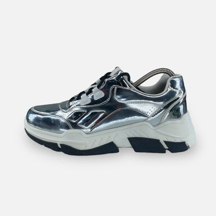 Tweedehands Zara Metallic Trainers Black - Maat 40 1