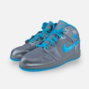 Nike Air Jordan 1 Mid Dark Metallic Grey And Teal - Maat 38 Nike Air Jordan