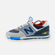 Tweedehands New Balance 574 Black Grey Royal - Maat 45.5 1