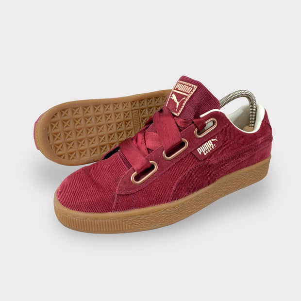 Tweedehands Puma Basket Heart Corduroy Deep Red Wmns - Maat 40 4