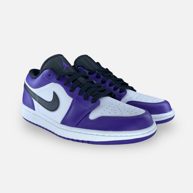 Tweedehands Jordan 1 Low Court Purple White - Maat 43 3