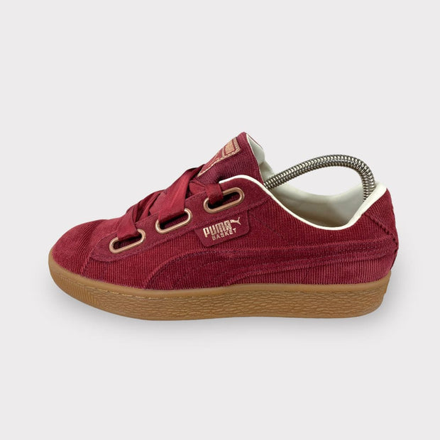 Tweedehands Puma Basket Heart Corduroy Deep Red Wmns - Maat 40 1