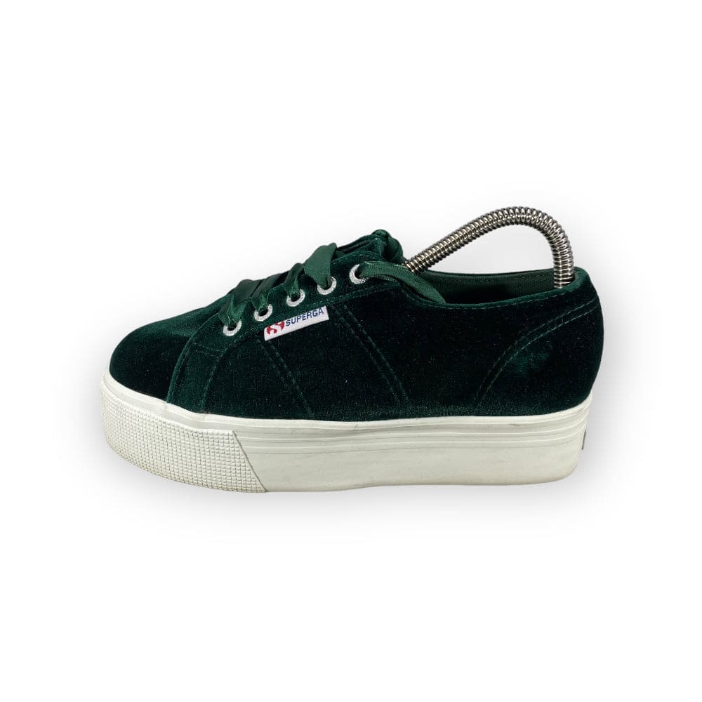 Superga hot sale velvet green