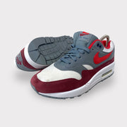 Tweedehands Nike Air Max 1 White/University Red-Cool Grey - Maat 41 4