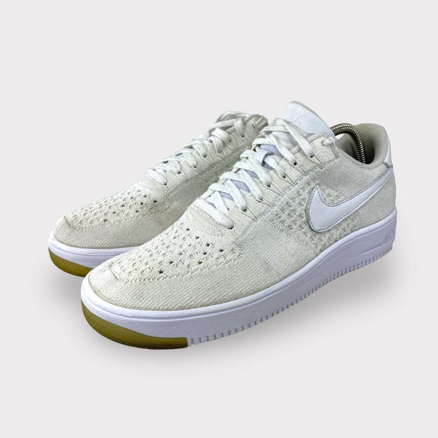 Tweedehands Nike Af1 Ultra Flyknit Low White/White-Ice - Maat 44 3