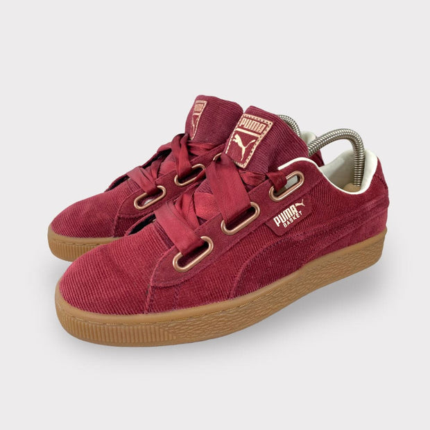 Tweedehands Puma Basket Heart Corduroy Deep Red Wmns - Maat 40 3