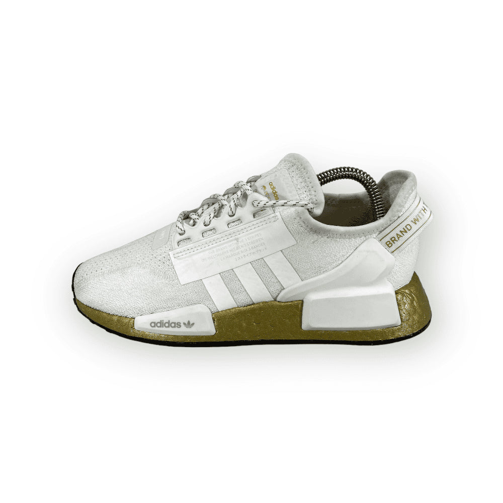 Adidas nmd cloud white gold best sale