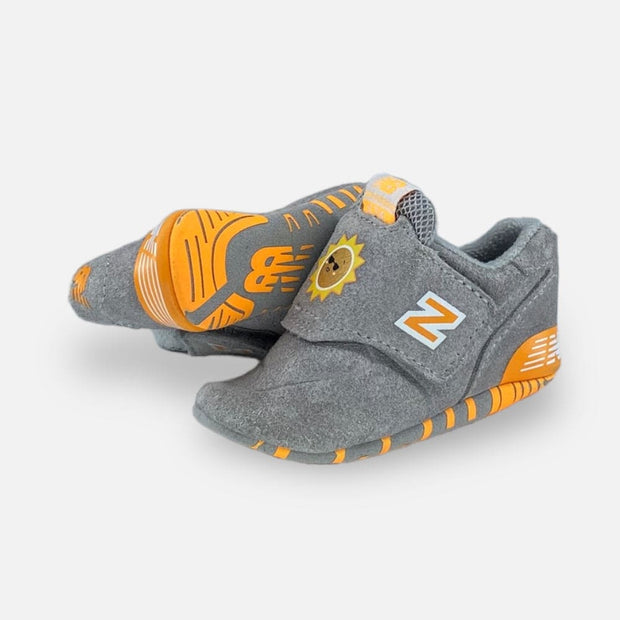 Tweedehands New Balance 574 Crib - Rain Cloud with Citra Yellow - Maat 17 4