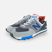 Tweedehands New Balance 574 Black Grey Royal - Maat 45.5 3